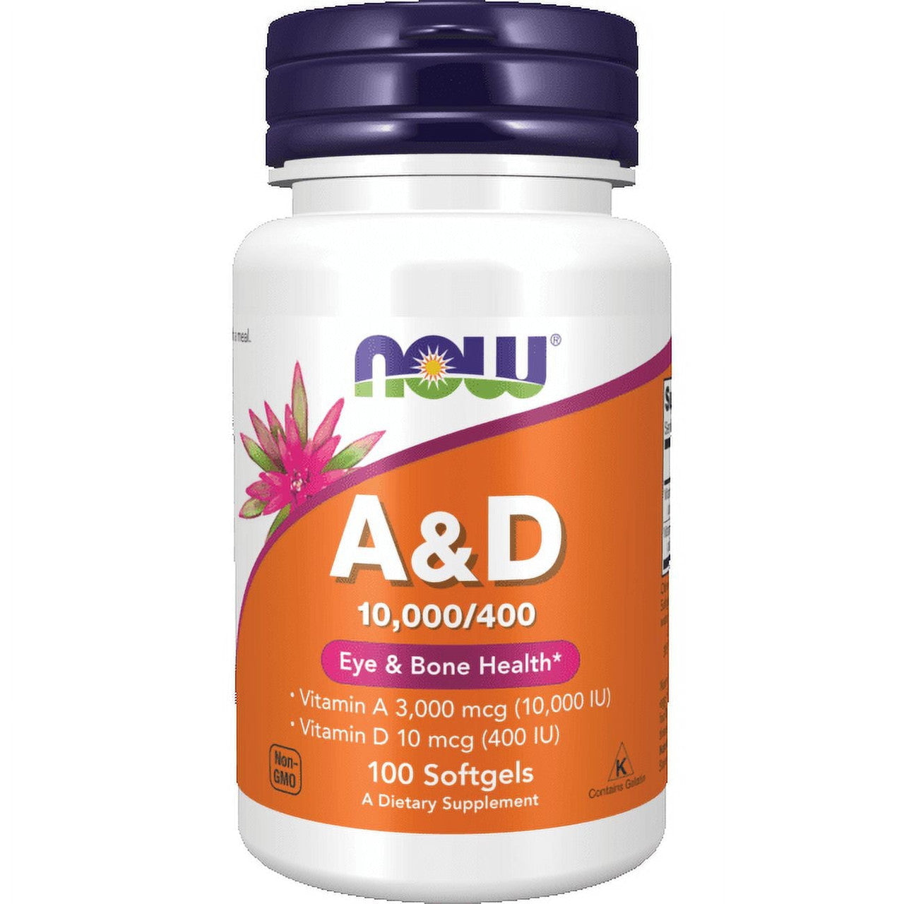 Now Foods A&D, Essential Nutrition, 10,000/400 IU Softgels, 100 Ea